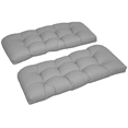 thumbnail image 1 of Outsunny Coussins de Banc de Patio 2 Pcs Coussin de Causeuse d'Extérieur 2 Places Gris, 1 of 10