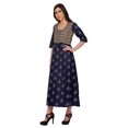 thumbnail image 2 of Moomaya Kurtis Imprimés Ligne A pour Femmes Kurta à Manches 3/4 Tunique d'Été, 2 of 5