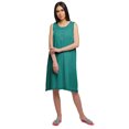 thumbnail image 1 of Moomaya Solid Sleeveless Nightdress For Ladies Button Placket Nightwear, 1 of 6