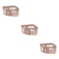 thumbnail image 3 of yingyy 1/2/3/5 Support de Baignoire de Support de Lavage Support de Rangement Durable Sans Perforation Décorations de Commodité Brosse à Dents Titulaire Rose 3PCS, 3 of 6