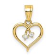 thumbnail image 1 of Quality Gold 10C1435 10K Yellow Gold CZ Heart Pendant, 1 of 1