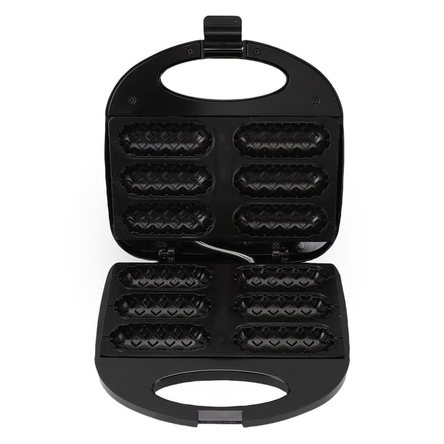 Corn Dog Waffle Maker Machine Fast Heating, 6 Hotdog Capacity, Auto Temperature Control, Non Stick Surface 750W Hot Dog Cooker for Family & Parties