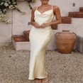 thumbnail image 4 of Robe Longue Moulante pour Femmes avec Bretelles Spaghetti, 4 of 8