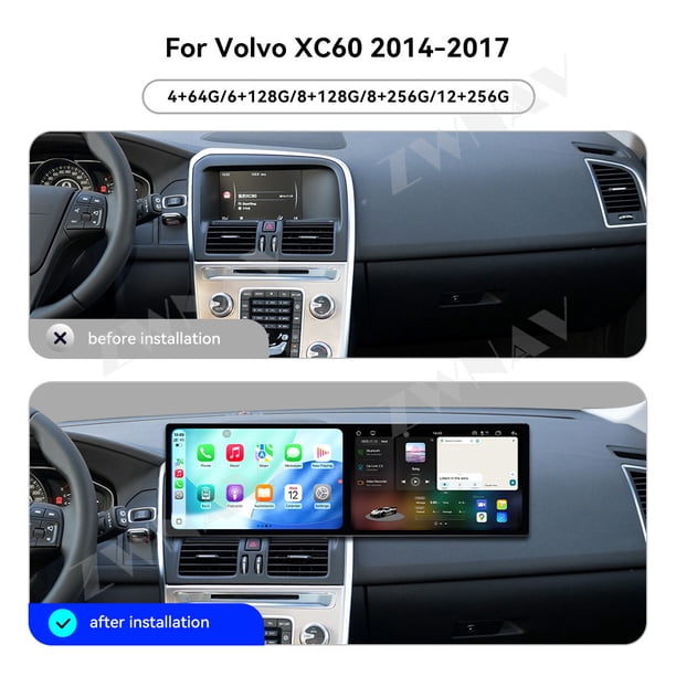 ZWNAV Dual 10.1 inch Screen Car Radio for Volvo XC60 2014-2017