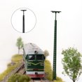 thumbnail image 2 of Model Railway Lights Accessories Scenery Scale 1:87 Track Light Yards Landscape Decorations Outdoor LED Metal Lamppost Silver（White Light）, 2 of 6