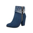 thumbnail image 2 of Bottes Courtes à Talons Hauts en Strass Bottes de Mariage pour Femmes, 2 of 9