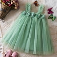 thumbnail image 1 of LOVZFMLL Jupe Princesse en Dentelle Sans Manches à Volants Col Rond Broderie Nœud pour Filles Été, 1 of 4