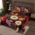 thumbnail image 2 of YST Tropical Floral Twin Bedspread Set Cardinal Bird Quilt Set, Colorful Flower Coverlet Set Botanical and Animal Theme Bedding Set, Spring Garden Bed Cover for Kids Bedroom, 2 of 5