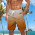 thumbnail image 1 of EOYWHK Mens Gym Shorts Big and Tall Athletic Swimwear Shorts Gradient Color Board Shorts Elastic Waist Beach Shorts Drawstring with Pockets ,Sizes S-5XL, 1 of 5