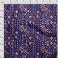 thumbnail image 3 of oneOone Cotton Cambric Fabric Block & Geometric Ikat Print Fabric BTY 56 Inch Wide, 3 of 4