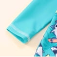 thumbnail image 4 of TOOYOU Toddler Boy Swimsuit Swimwear Long Sleeve Rash Guard Print For Baby Beach Pool Swimming Sun Summer Outfit Child Bathing Suit For Swimming Lessons And Beach Size 6-9 Months,Multicolour, 4 of 7