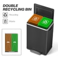 thumbnail image 4 of HOMCOM 2 x 20 Liter Garbage Can, Trash Can with Removable Buckets, Black, 4 of 10