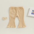 thumbnail image 4 of Infant Girl‘s Casual Leggings with Bell Bottom and Ribbed Texture, 4 of 8