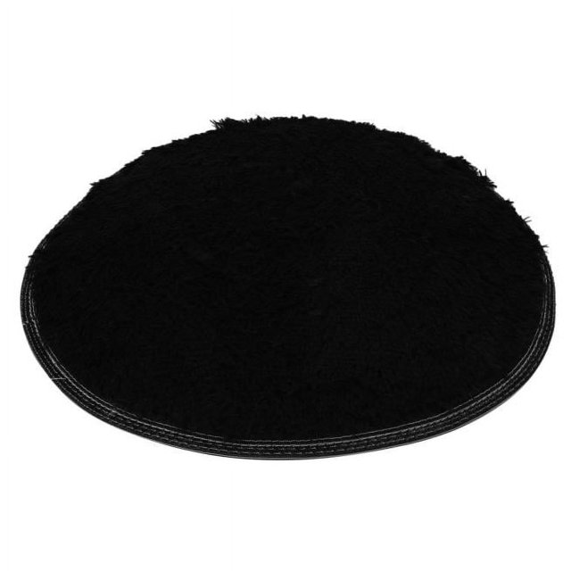 Soft Bath Bedroom Floor Shower Round Mat Rug Non-slip Black