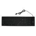 thumbnail image 3 of USB Wired Keyboard, Waterproof Dustproof 109 Keys Foldable Silicone Keyboard 109 Keys  For Laptop For Office Black, 3 of 8