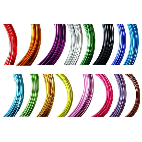 Bendable Cords 1.55mm Assorted Colors Premium Material Aluminum Wires Fool-style Operation DIY Rust-proof Resilience for Crafts green gold