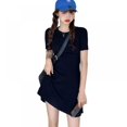 thumbnail image 1 of MesaSe Spring And Summer Simple Dress Fresh Slim  Neck Knitted Short Skirt, 1 of 7
