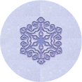 thumbnail image 1 of Ahgly Company Tapis d'Intérieur Lavable à la Machine, Carré, Transitionnel, Bleu Lavande, Tapis de Zone, 3 Pieds Carré, 1 of 7
