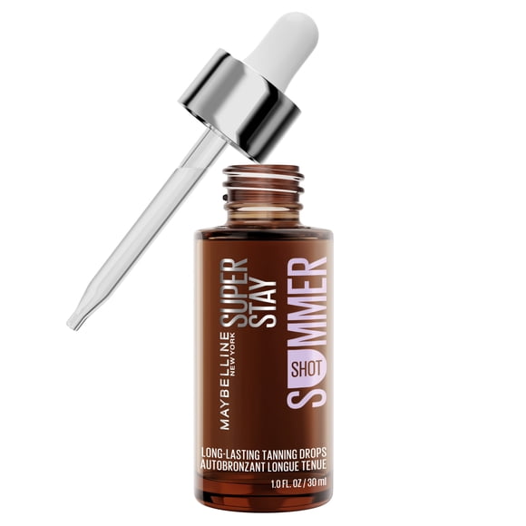 Maybelline New York Super Stay Summer Shot Bronzing Drops, Clear Serum Self-Tanner