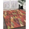 thumbnail image 3 of Ahgly Tapis d'Intérieur Lavable en Machine Carré Transitionnel Bronze Brun, 7 Pieds Carré, 3 of 7