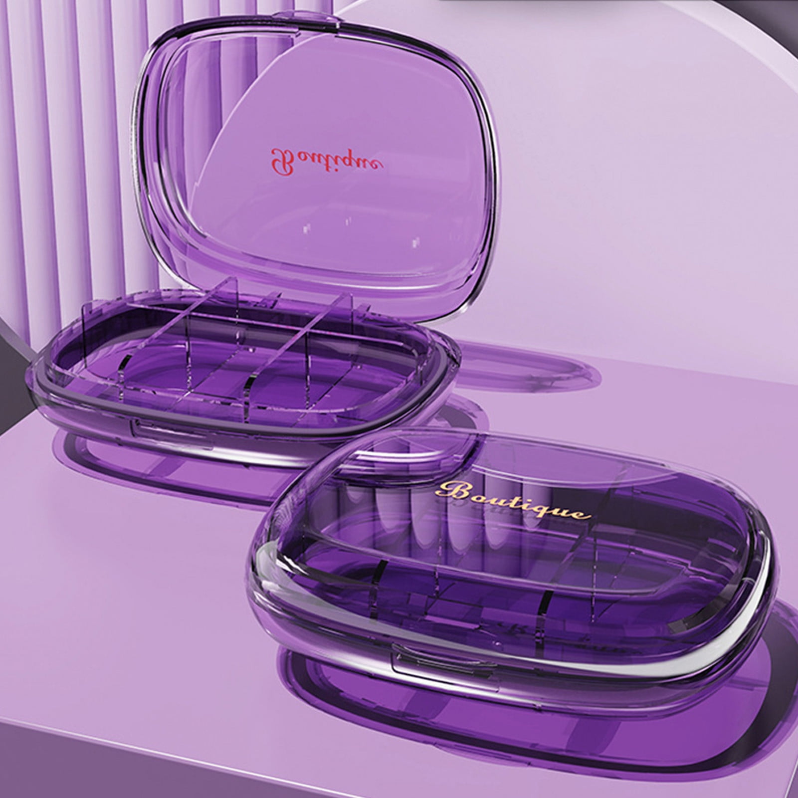 LSLJS Travel Pills Box, Portable Pills Case Travel Tablets Organizer Small 6 Grids Compartments Pocket Pharmacy HandytabletHolder Box Weekly 7 Day Medication Organizer