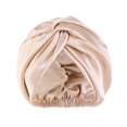 thumbnail image 1 of CSChome Sleeping Hat Hair Care Adjustable Satin Faux Silk Bonnet Front Knot Back Adjustable Buckle Large Long Curly Hair Wrap Elastic Drawstring Beauty Hat, 1 of 7