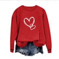 thumbnail image 2 of Penkiiy Chandail de la Saint-Valentin pour Femmes : T-Shirts de la Saint-Valentin avec Cœur Graphique, Cadeaux de la Saint-Valentin, Hauts à Manches Longues, m Rouge, 2 of 5