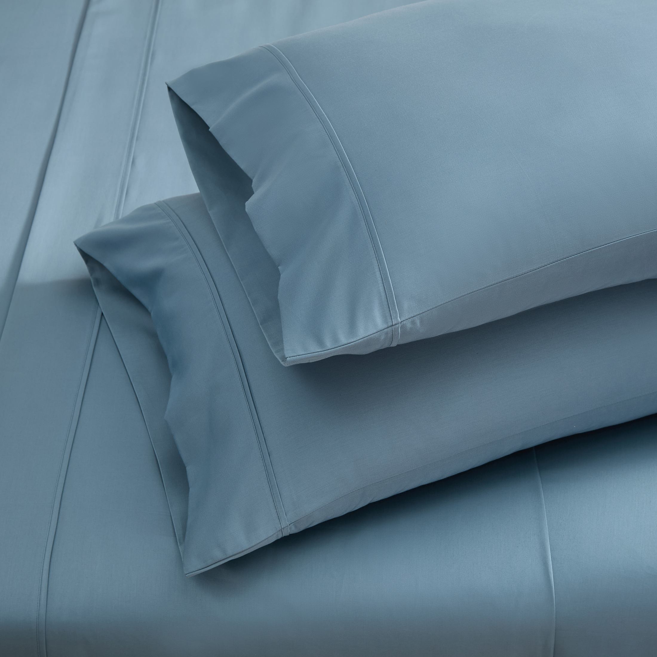 Martha Stewart Everyday Pima Cotton 600 Thread Count Blue Sheet Set Queen