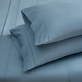 thumbnail image 3 of Martha Stewart Everyday Pima Cotton 600 Thread Count Blue Sheet Set, Double, 3 of 6