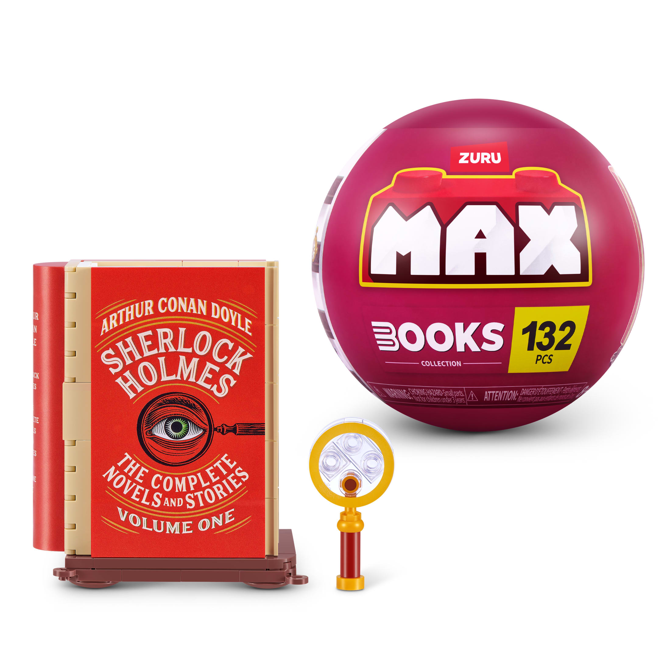 Collection de livres premium MAX BUILD MORE (Sherlock Holmes) par ZURU - Jeu de briques de construction en plastique pour enfants de 8 ans et plus