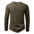 thumbnail image 3 of T-Shirt à Manches Longues pour Hommes Hommes Décontracté Uni Chandail à Manches Longues Col Rond T-Shirt Hauts Blouse T-Shirts pour Hommes Mode Into the Am T-Shirts pour Hommes T-Shirt à Manches Longues, 3 of 9