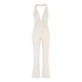 thumbnail image 4 of EQWLJWE Pantalon pour Femmes Combinaison Ample Aguichant Sans Manches à Col Suspendu avec Poche, Couleur Unie pour Femmes, 4 of 6