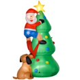 thumbnail image 1 of HOMCOM 6ft Inflatable Christmas Tree, LED Light w/ Santa Claus Dog Decor, 1 of 10