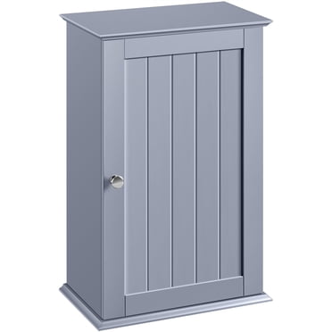 Yaheetech Armoire de Rangement Murale à 3 Niveaux avec Porte Simple Cuisine/salon, Gris