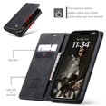 thumbnail image 4 of CaseMe Leather for iPhone 17 Case, Flip Wallet Leather Case with Card Holder Magnetic Closure Shockproof Kickstand Protective Phone Cases Cover for iPhone 17,Black,For iPhone 17, 4 of 12