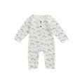 thumbnail image 1 of Kmbangi Baby Rainbow Romper Long Sleeve Pants Buttoned Crotch Bodysuit, 1 of 8