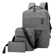 FlyFlise 3 pcs Backpack Combo Set Laptop Backpack Water Resistant Business Travel Bag with USB Charging Port College School Computer Backpack Travel Casual Hiking Daypack 16 Inch Computer