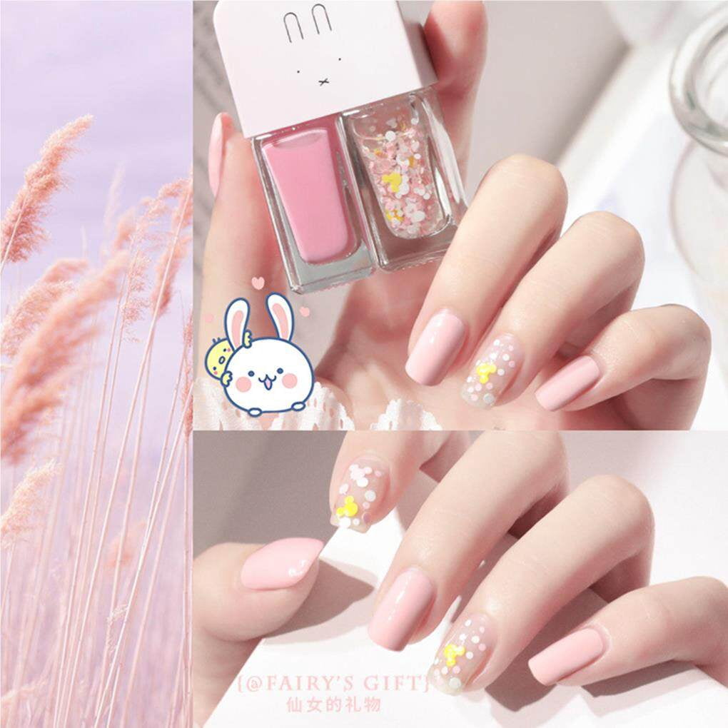 2 Colors Nail Polish Non-Toxic Quick Drying Nail Polish Glossy Longwear Nail Polish