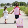 thumbnail image 2 of 2PC Kids Carry On Luggage Set 12" Backpack and 16" Rolling Suitcase for Travel, 2 of 9