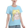 thumbnail image 2 of Women's Basic Short Sleeve T-Shirt Sailor Moon Q Edition Tsukiha, 2 of 6