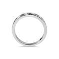 thumbnail image 2 of Bague pour Femme en Or Blanc 10k avec Serti en Canal et Diamants Noirs et Blancs Traités 1/3 Ct, 2 of 2