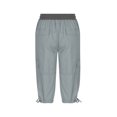 thumbnail image 4 of Timegard Pantalon Cargo pour Femmes Capris à Cordon Taille Élastique Actif Randonnée Plein Air Pantalon Court, 4 of 6