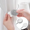thumbnail image 4 of TIMIFIS Plastic The Curtain Bands, Home Decor Magnetic Tiebacks for Curtains 1Pc Sparkling Crystal Flower Curtain Tiebacks Curtain Buckle Clips with High Elastic Spring Wires for Home Decoration, 4 of 6