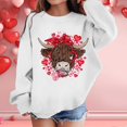 thumbnail image 2 of PMVFHDE Chandail Personnalisé Filles Mode Décontractée Col Rond Sans Capuche Manches Longues Imprimé Saint-Valentin Blanc, 3-4 Ans, 2 of 4