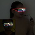 thumbnail image 5 of Labymos LED Glasses 3Colors Optional Light Up El Wire Neon Rave Glasses Twinkle Glowing Party, 5 of 5