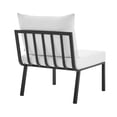 thumbnail image 4 of Modway Riverside Chaise Sans Accoudoirs d'Extérieur pour Patio en Aluminium, Gris/blanc, 4 of 6