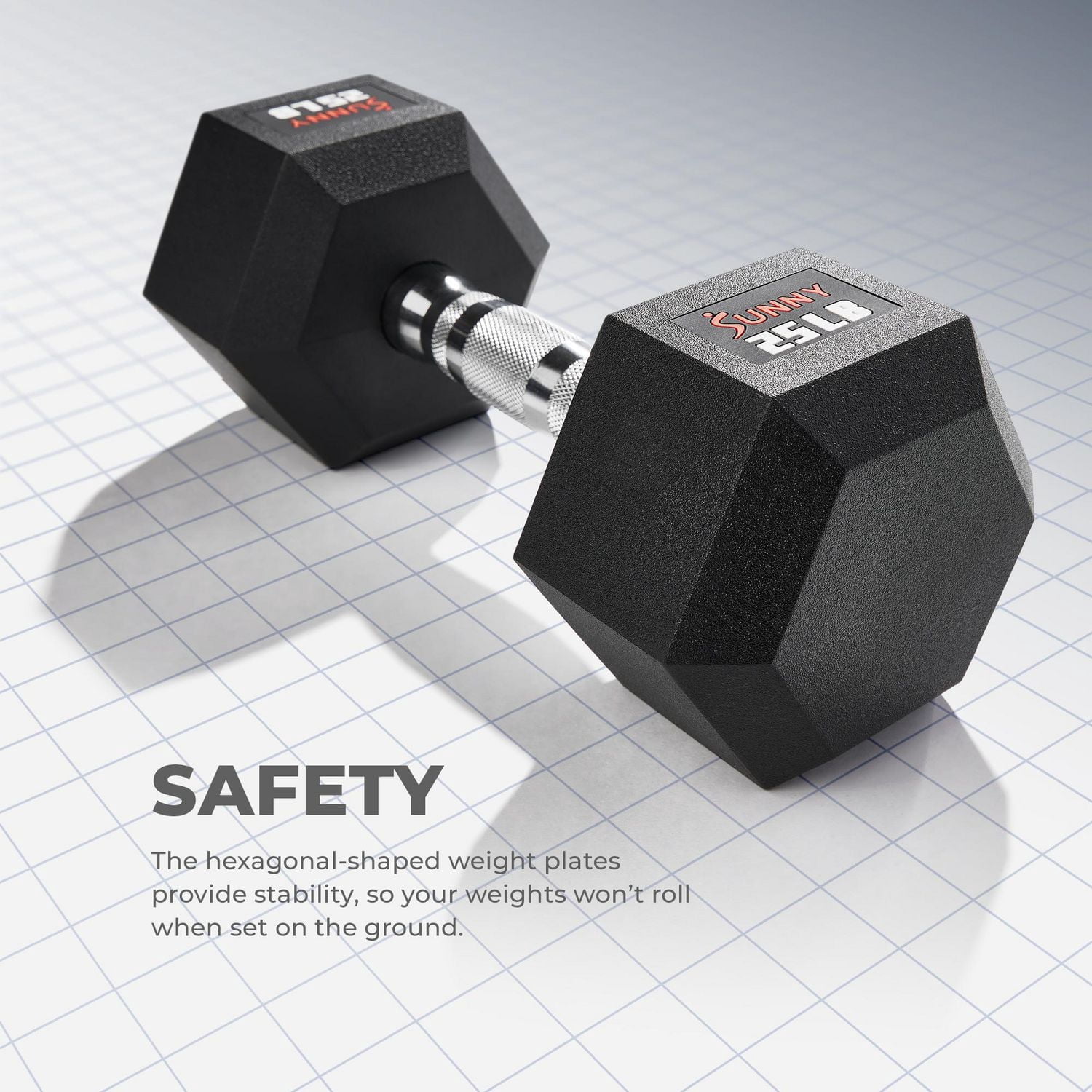 Sunny Health & Fitness Haltère hexagonal de style Core Fit livres