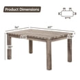 thumbnail image 2 of Morden Fort Farmhouse Dining Table Rectangular Wooden Table for 4-6, Rustic 60" Kitchen & Dining Room Table with Woodgrain Tabletop, Rivet Accents & Solid Wood Legs, 2 of 4