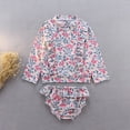 thumbnail image 1 of Kid Girl Swimwear Rash Guard Set Cartoon Long Sleeve Sun Protection Toddler Bathing Suit 6-7 Years, 1 of 7