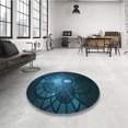 thumbnail image 4 of Ahgly Company Tapis d'Intérieur Lavables en Machine, Carrés Transitionnels Vert Cyan Foncé, 4' Carré, 4 of 7